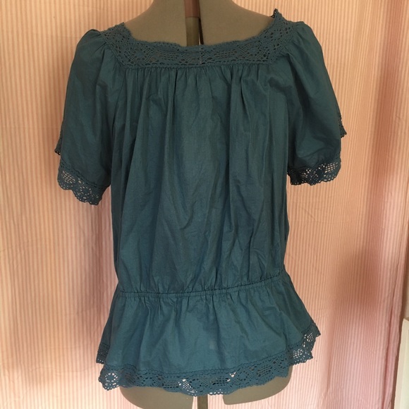 NEW Pretty Blue Sonoma Peasant Blouse - Picture 3 of 5